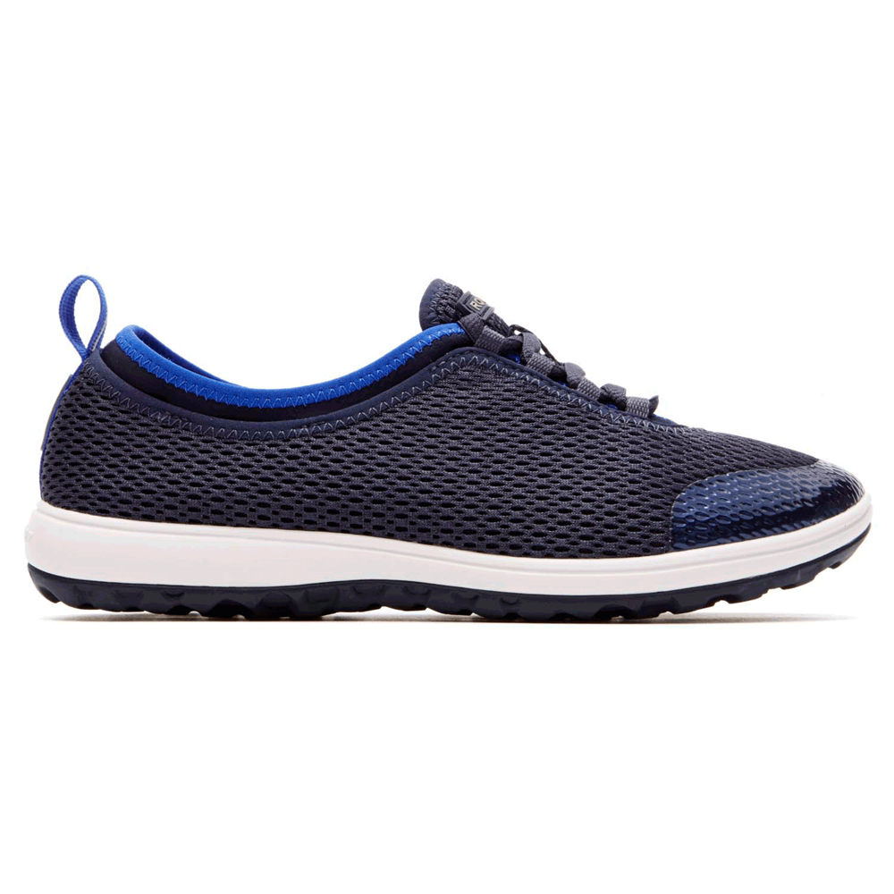 Tenis Rockport Mulher Azul Marinho - Walk360 Washable Laceup - 37461QOGD